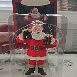 Hallmark Santa Ornament with Coke